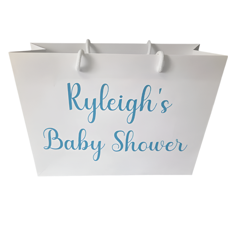 Example Personalised Baby Shower Gift Bag