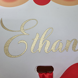 Gold Glitter Vinyl Example