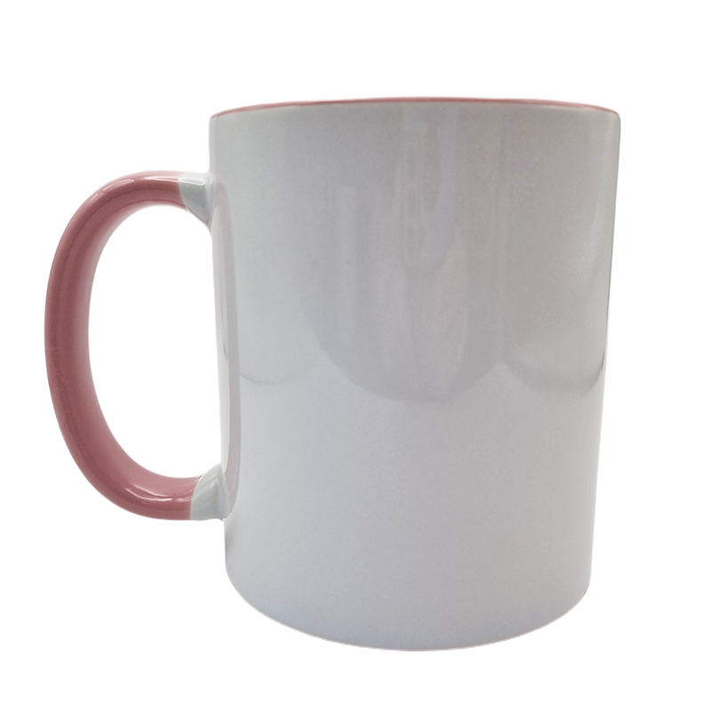 Pink Handle & Pink Inner Mug Blank Left Side