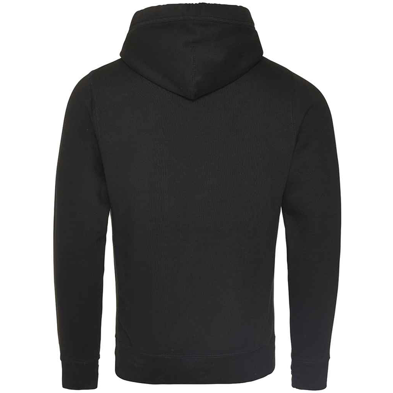 Customisable Cross Neck Black Hoodie Back