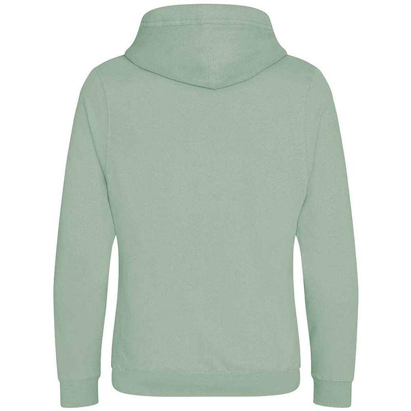 Customisable Cross Neck Dusty Green Hoodie Back