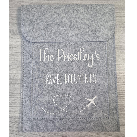 Personalised Travel Documents Folder