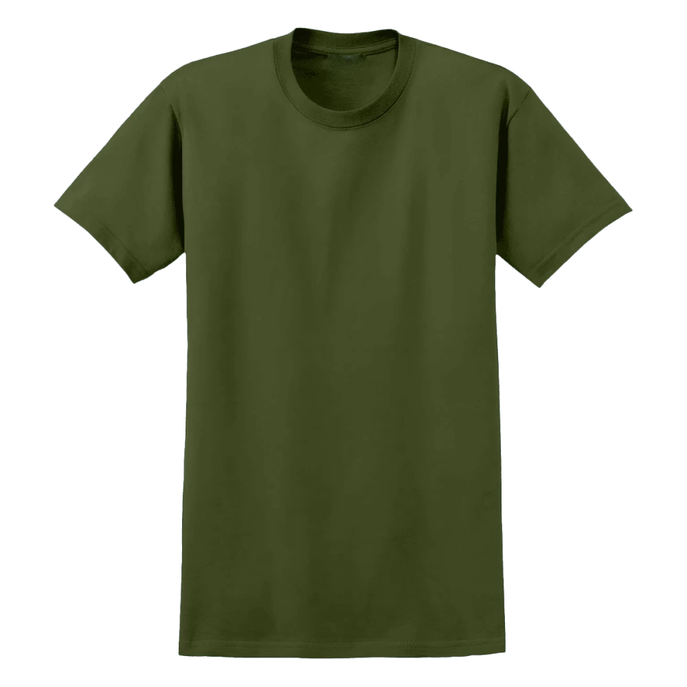 Customisable Adult Military Green T-Shirt Front