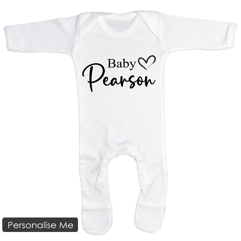 Personalise Family Name Sleepsuit