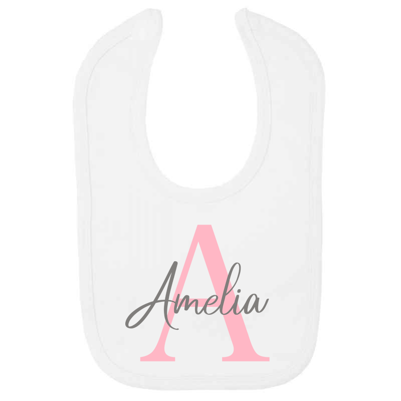 Initial and Name Velcro Bib
