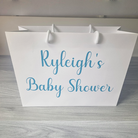 Example Personalised Baby Shower Gift Bag