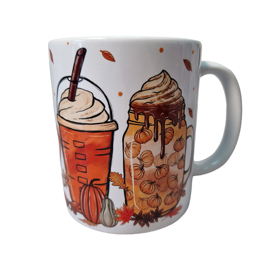 Autumn Coffee Cups Full Wrap (Right Side)