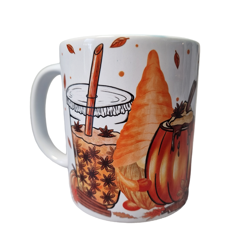 Autumn Coffee Cups Full Wrap (Left Side)