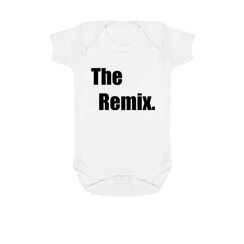 The Remix White Baby Vest