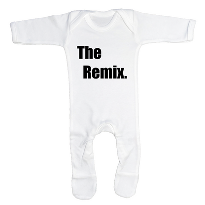 The Remix White Baby Sleepsuit