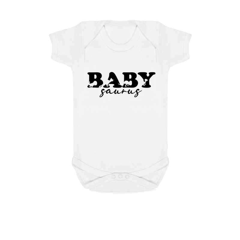Baby Saurus White Baby Vest