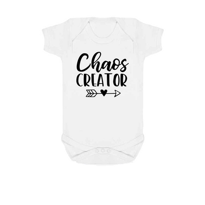Chaos Coordinator White Baby Vest