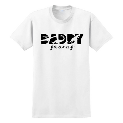 Daddy Saurus Adult White T-Shirt