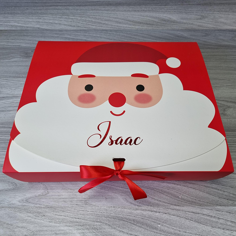 Large Santa Box Red Mirror Writing Example