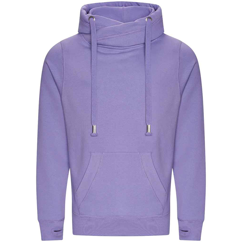 Customisable Cross Neck Lavender Hoodie Front