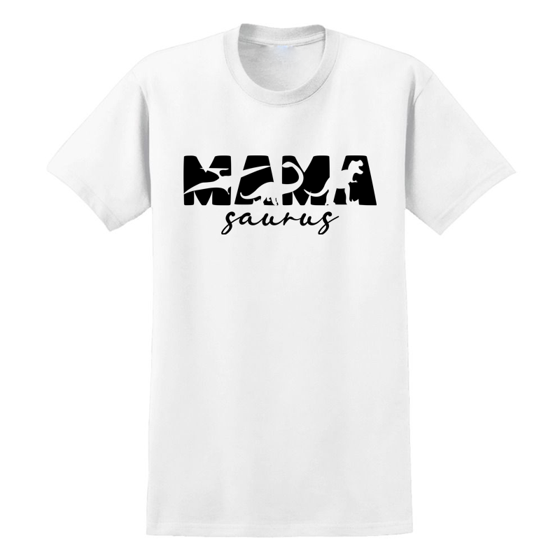 Mama Saurus Adult White T-Shirt