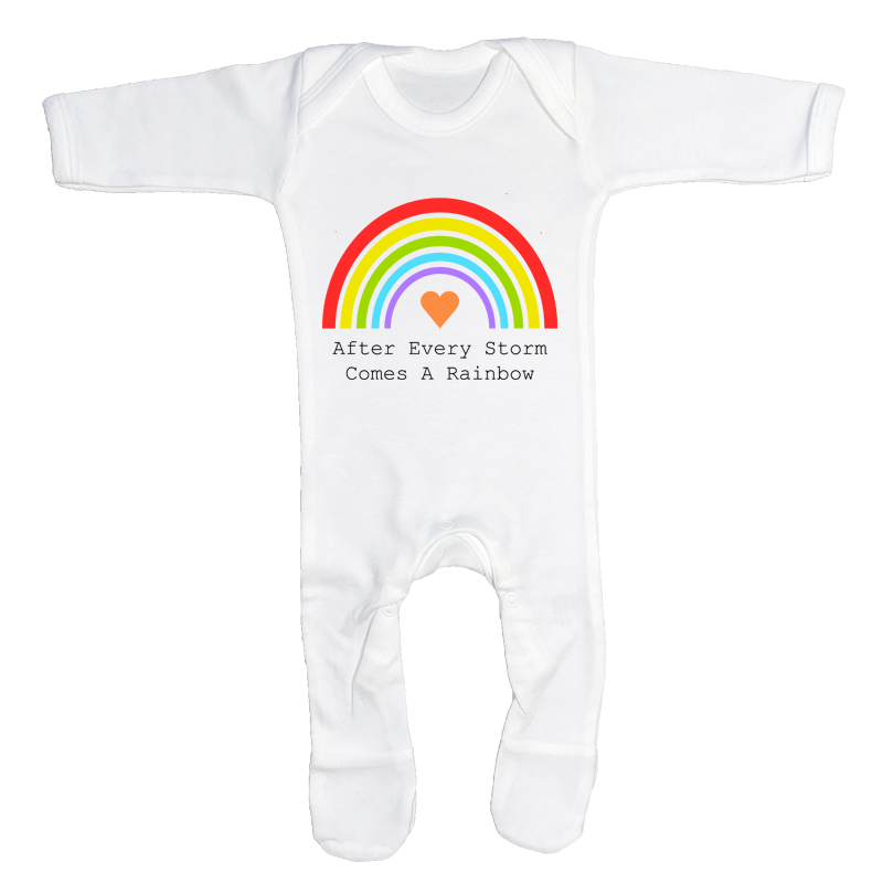 After Every Storm Comes A Rainbow Baby Sleepsuit