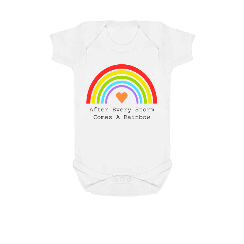 After Every Storm Comes A Rainbow Baby Vest