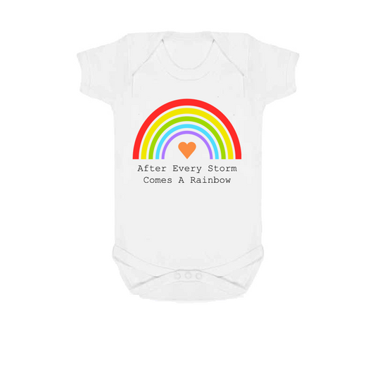 After Every Storm Comes A Rainbow Baby Vest