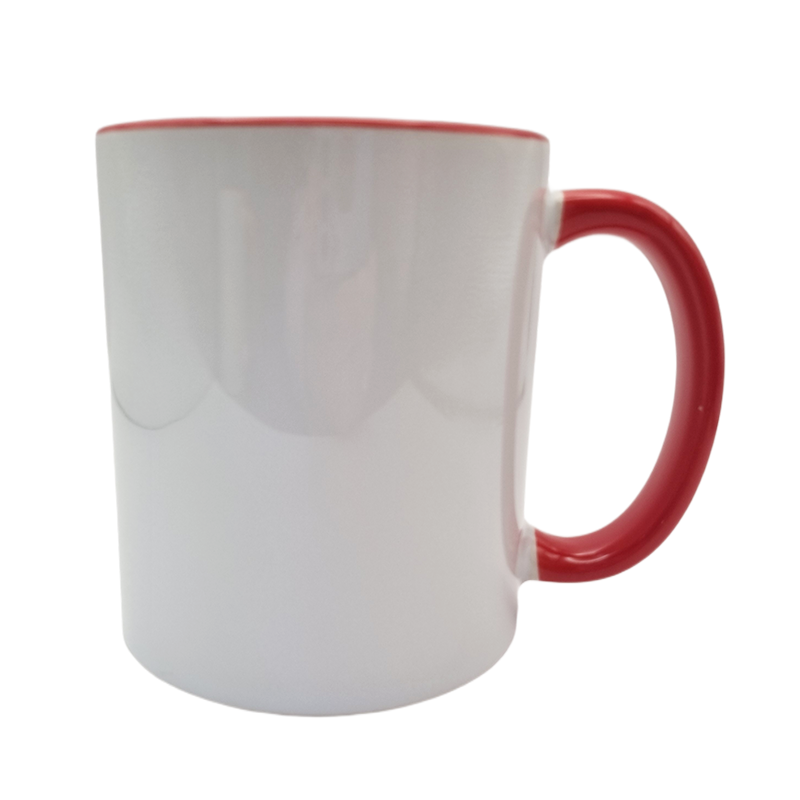 Red Handle & Red Inner Mug Blank Right Side