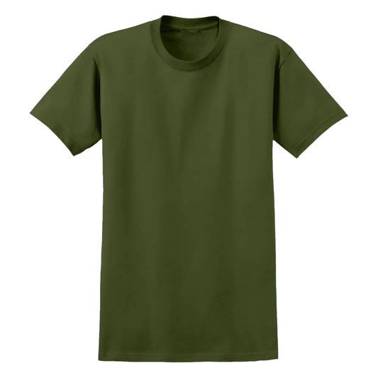 Customisable Adult Military Green T-Shirt Front