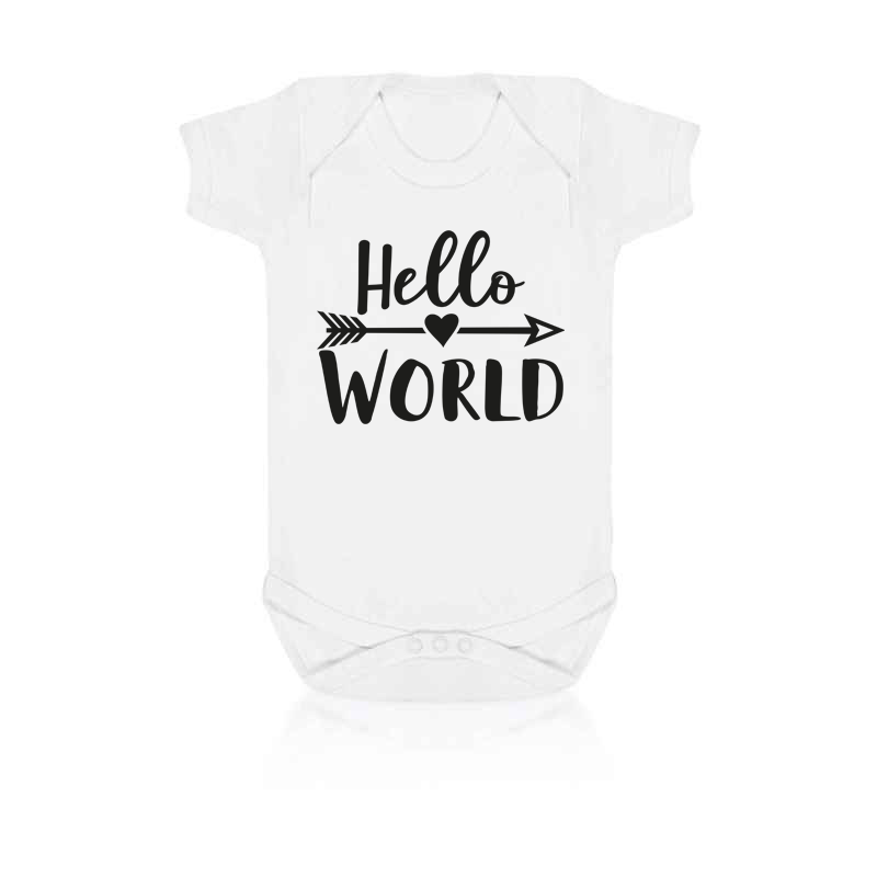 Hello World Baby Vest