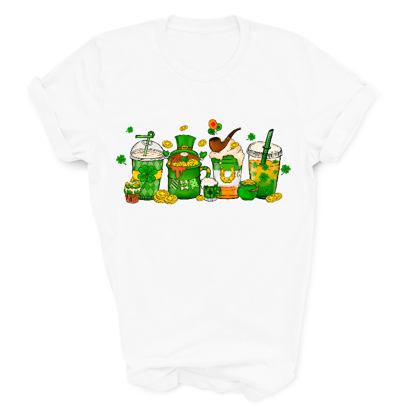 St Patrick's Coffee Cups White T-Shirt