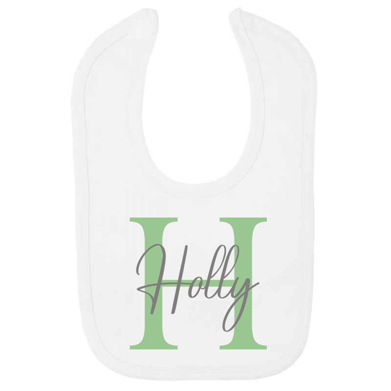 Initial and Name Velcro Bib